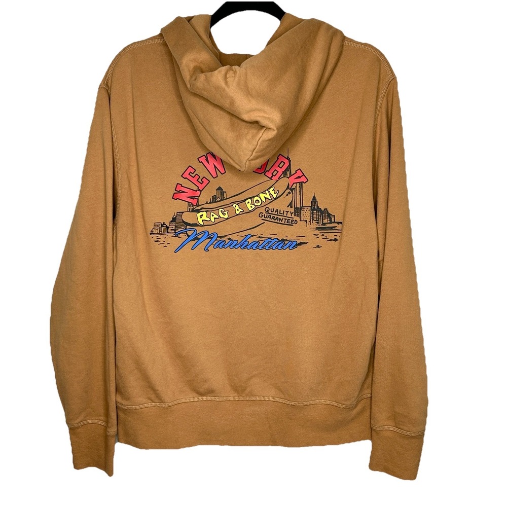 Rag & Bone New‎ York Hot Dog Hoodie Small Streetwear Oversize Graphic Retro NYC